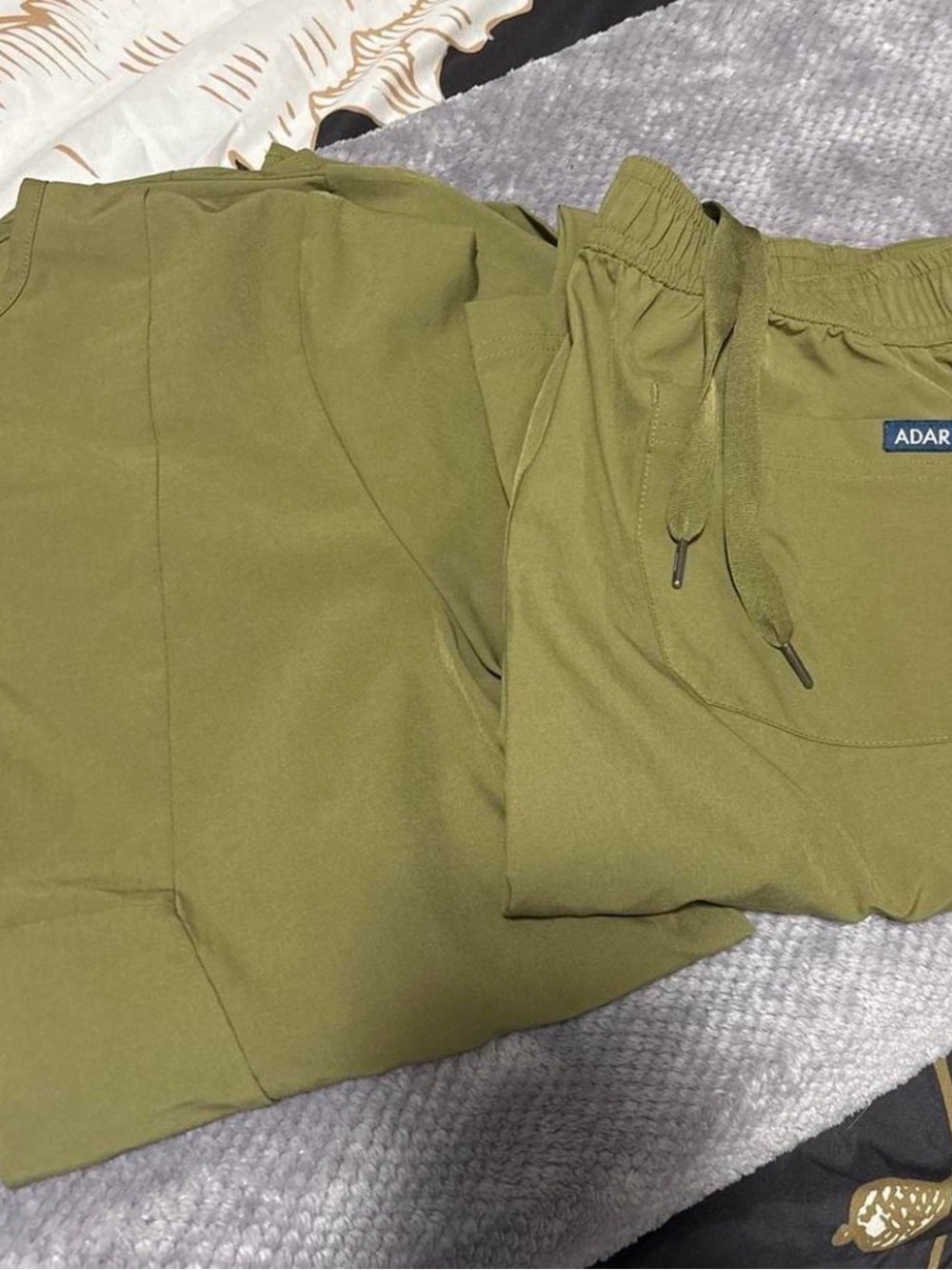 Ada Olive Green Athletic Drawstring Pants